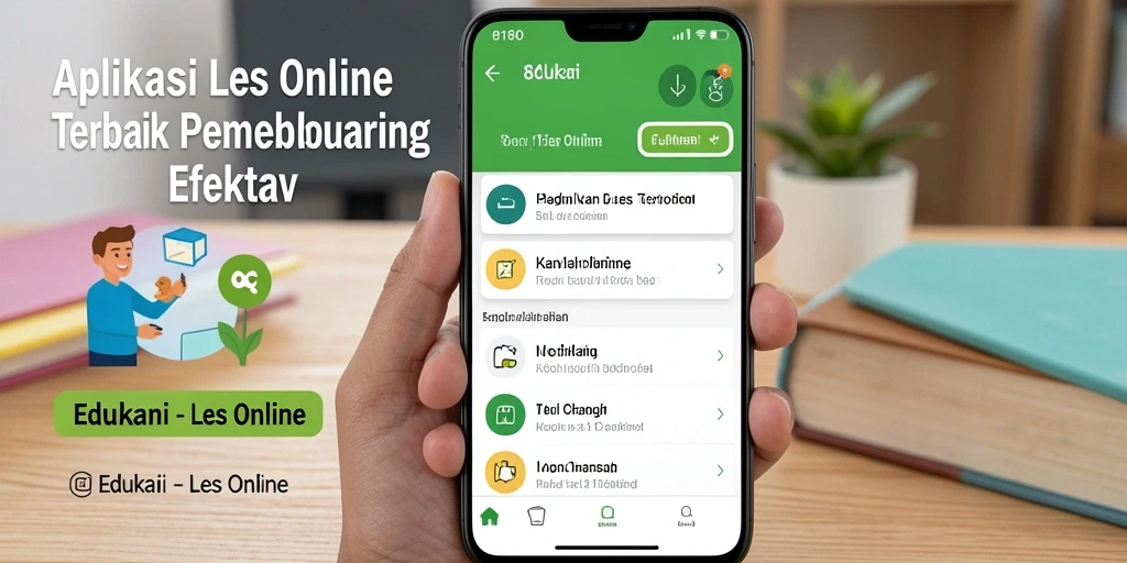 Antarmuka modern dan intuitif aplikasi Les Online 8180.