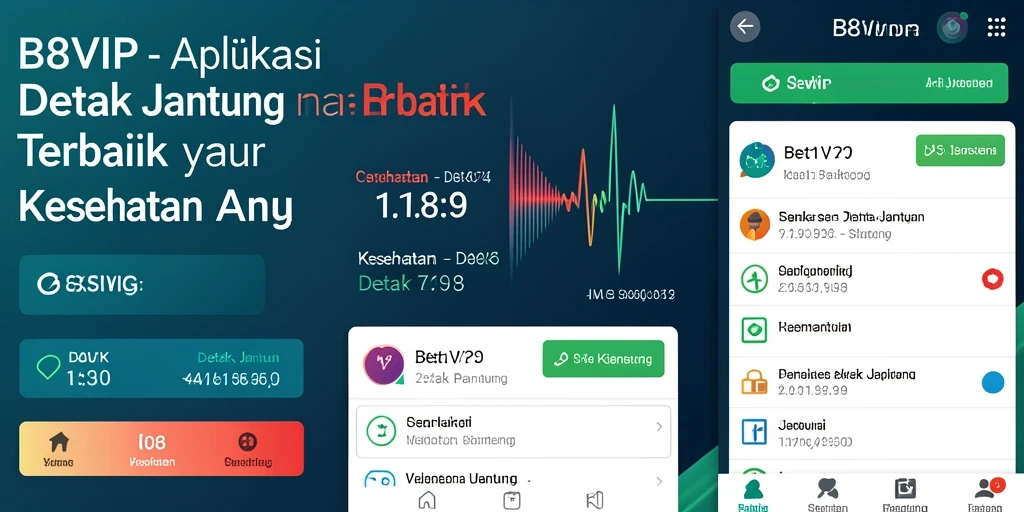 Antarmuka B8VIP yang intuitif dan informatif untuk Detak Jantung.
