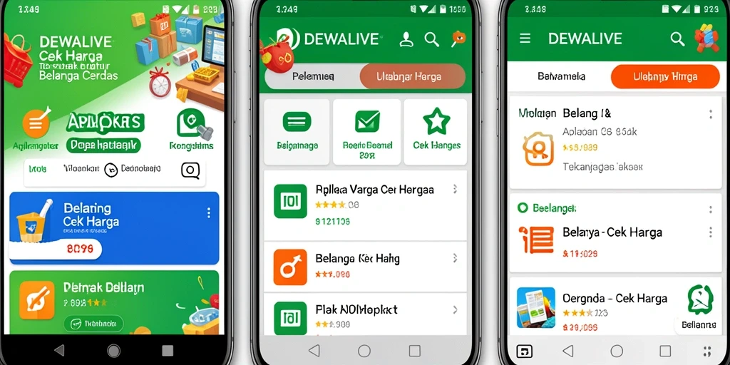 Tampilan antarmuka DEWALIVE yang sederhana dan informatif.