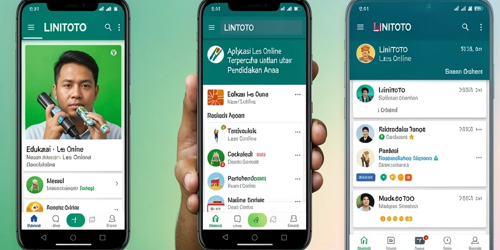 Tampilan antarmuka LINITOTO yang sederhana dan menarik untuk belajar.