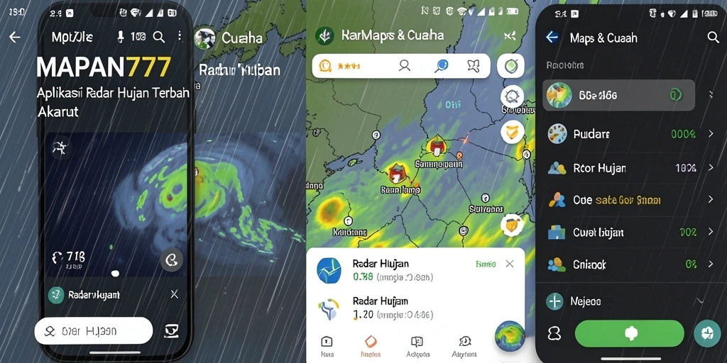 Antarmuka pengguna MAPAN777 yang menampilkan radar hujan secara real-time.