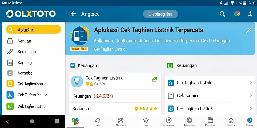 Tampilan antarmuka OLXTOTO untuk cek tagihan listrik yang mudah dipahami.