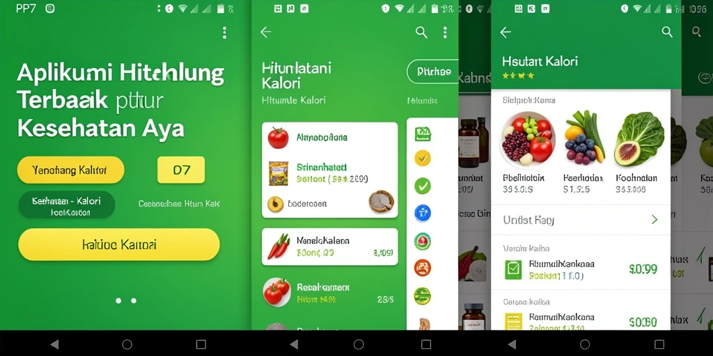Antarmuka PP7 menampilkan fitur Hitung Kalori yang sederhana dan informatif.