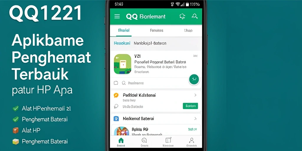 Antarmuka aplikasi QQ1221 untuk menghemat baterai dengan mudah.